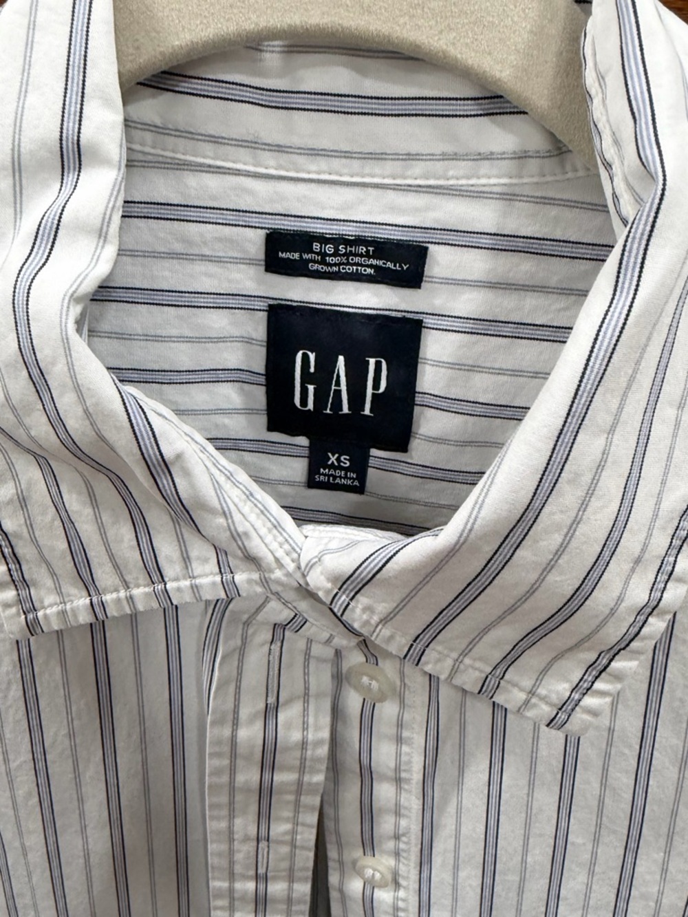 Gap Big Shirt xs white/blue stripe